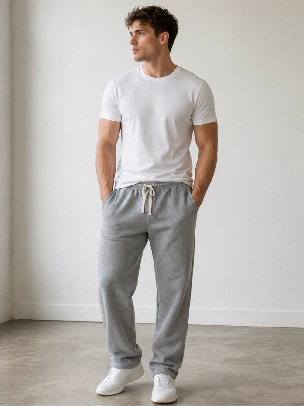 Everyday Comfort Men's Gray Fleece Joggers with Drawstring Size XXL NWOT